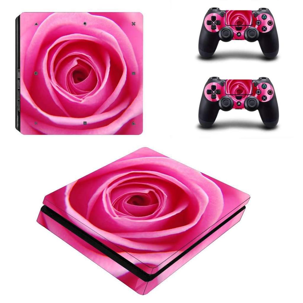 Pink Rose PS4 Slim Skin Sticker Decal