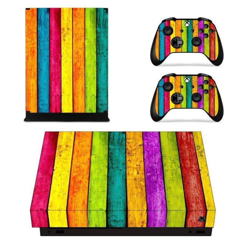 Colorful Stripes Xbox One X Skin Sticker Wrap ConsoleSkins.co