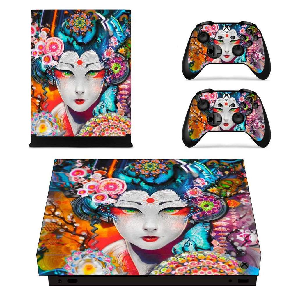 Girl In Flowers Xbox One X Skin Sticker ConsoleSkins.co