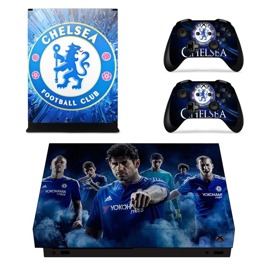 Chelsea FC Skin Sticker for Xbox One X Controllers