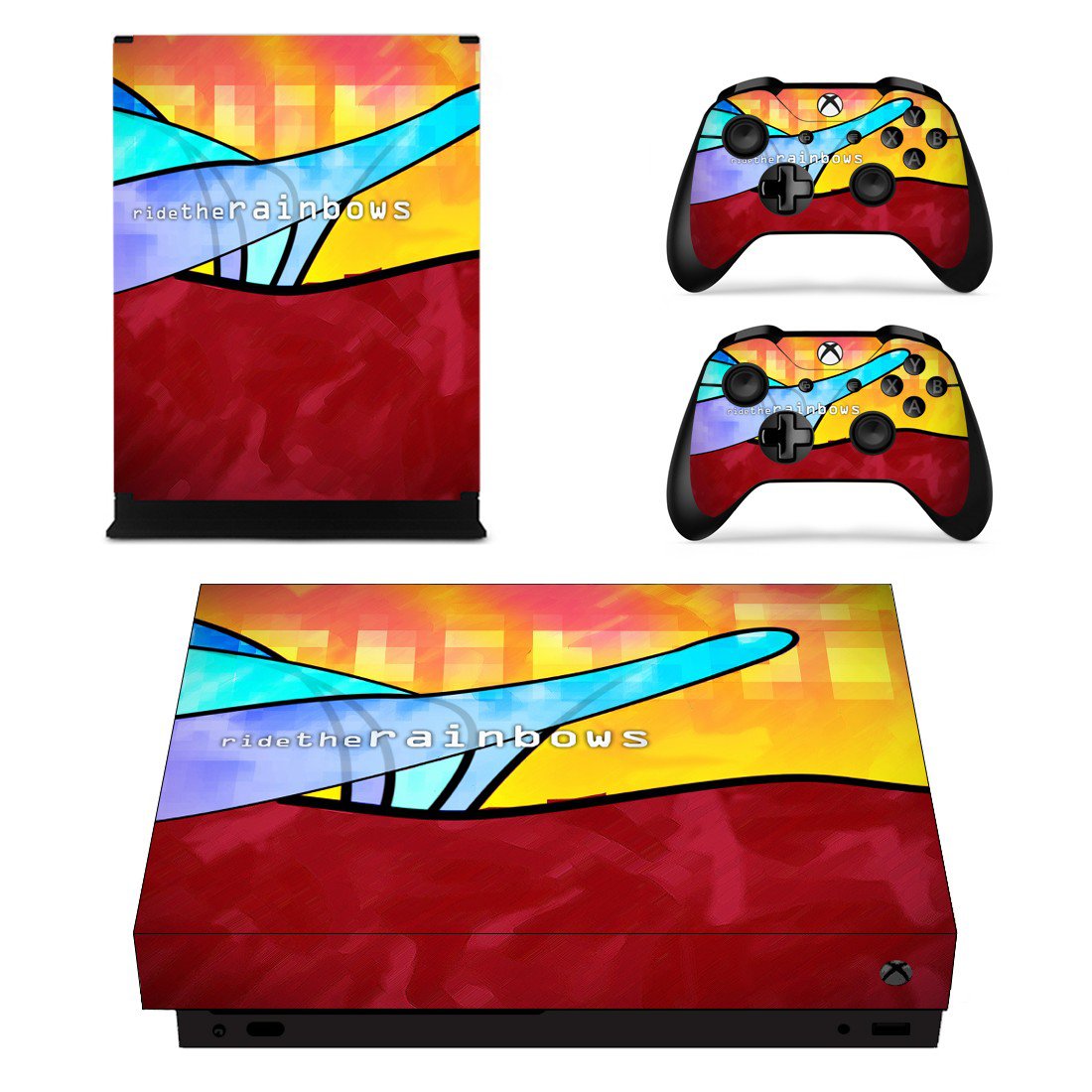 Ride the rainbows Skin Sticker Decal for Xbox One X ConsoleSkins.co