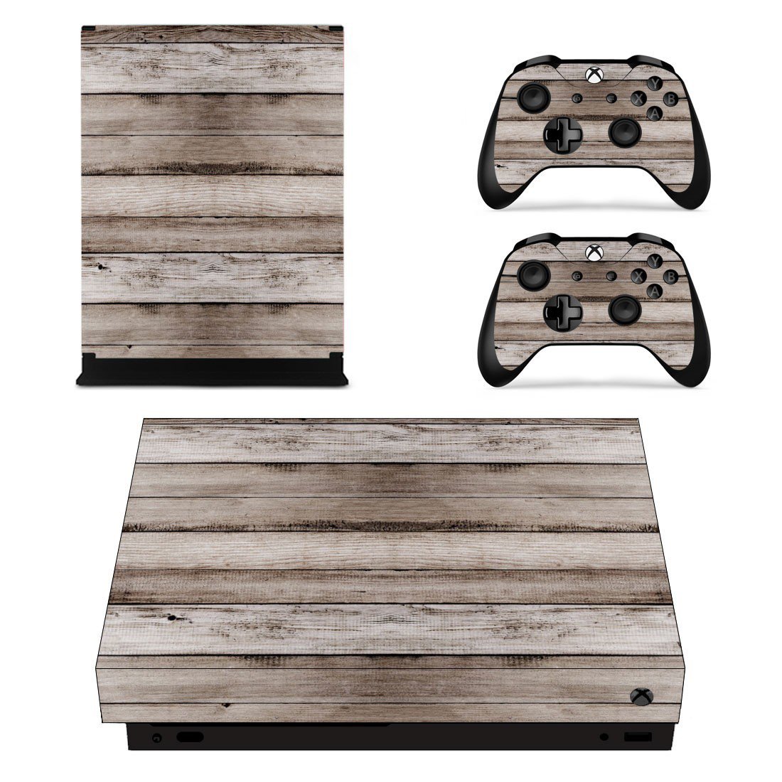 Wooden Baord Skin Sticker Decal for Xbox One X