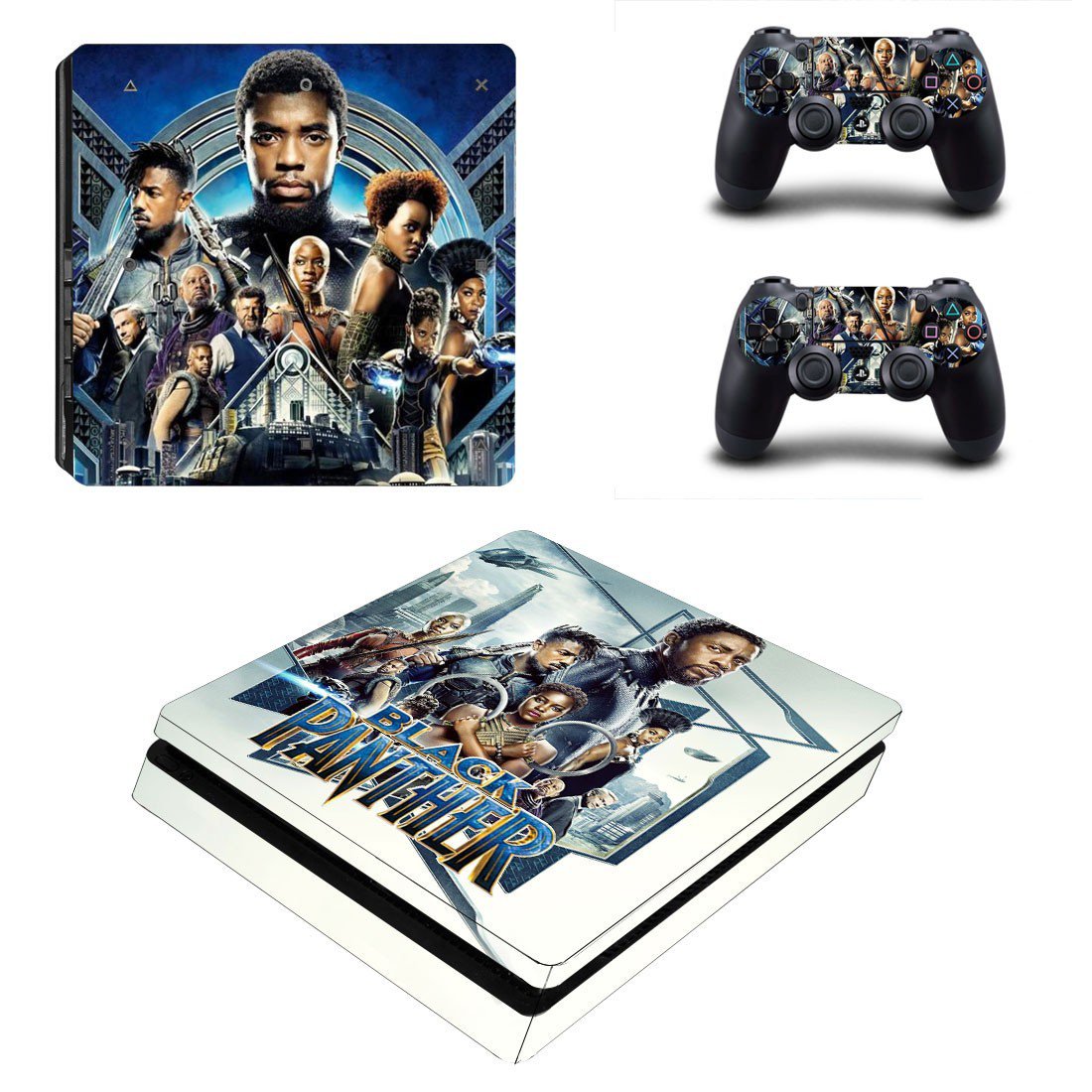 Black Panther Sticker For PS4 Slim And Controllers