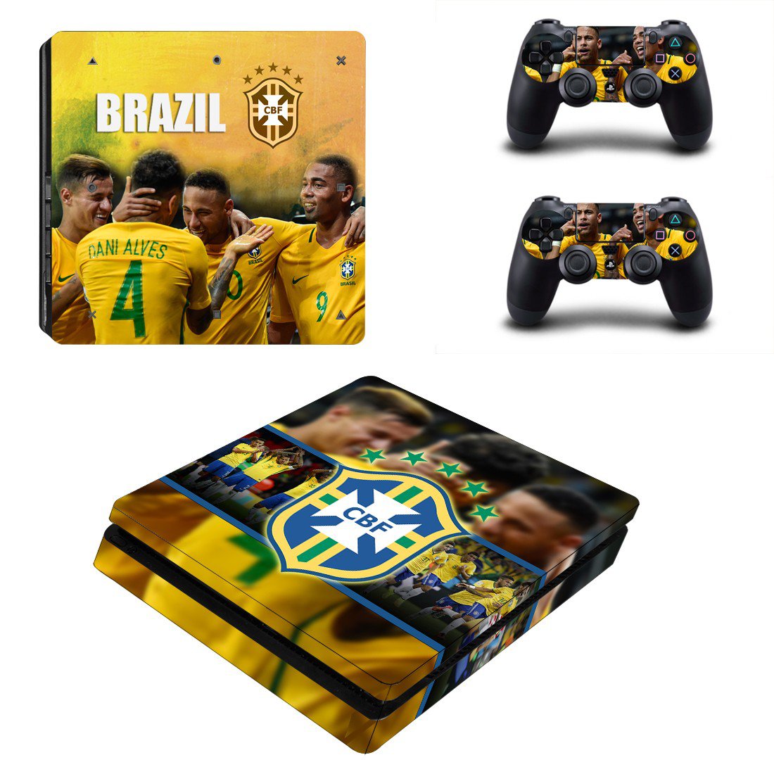 Brazilian Football Confederation Sticker For PS4 Slim And Controllers