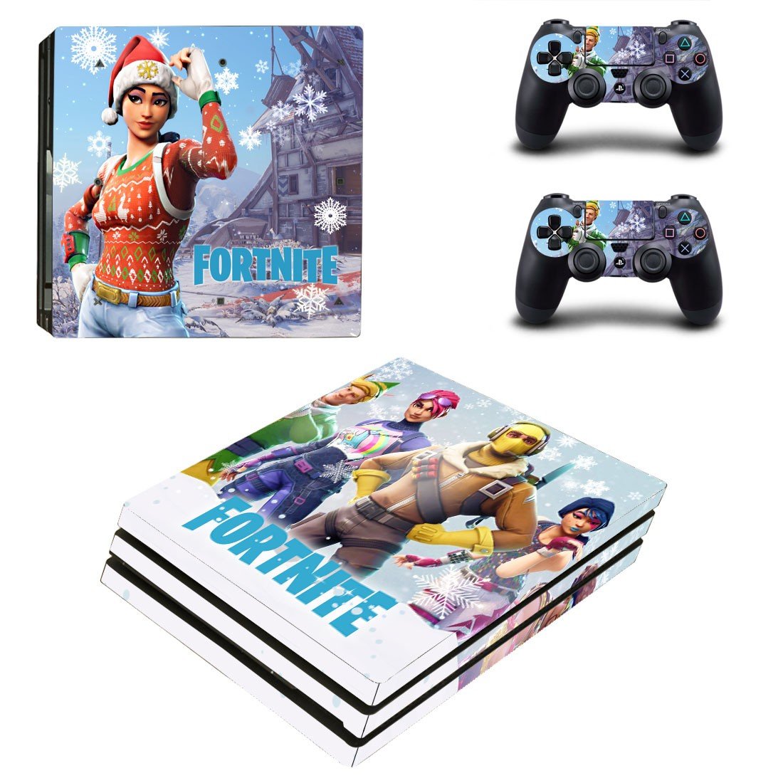 PS4 Pro for Fortnite and controllers Skin Sticker - ConsoleSkins.co