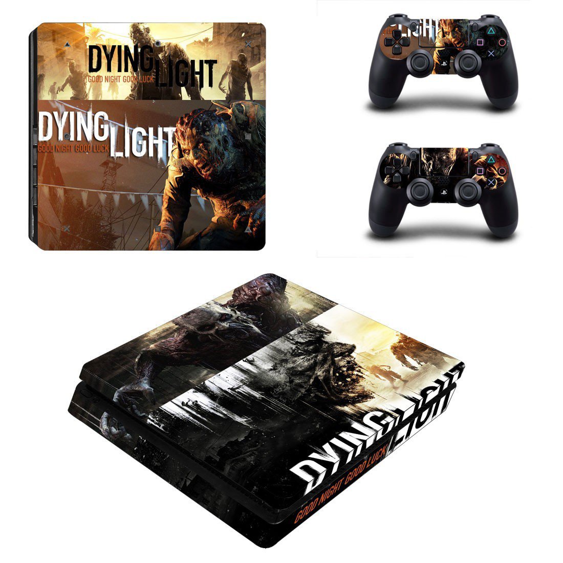 PS4 Slim And Controllers Skin Cover Dying Light
