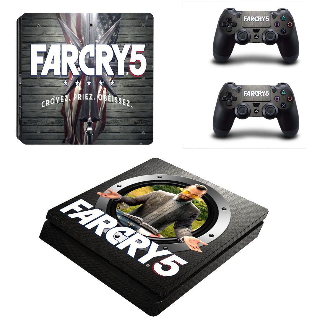 PS4 Slim And Controllers Skin Cover Far Cry 5
