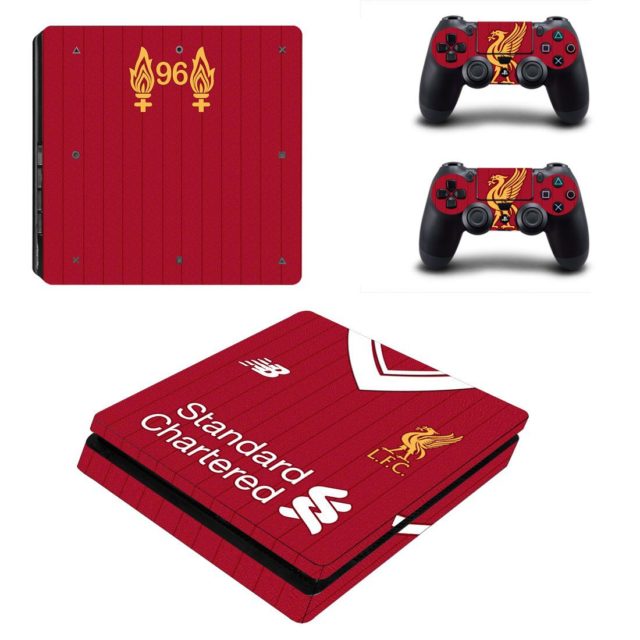 Ps4 Slim And Controllers Skin Sticker Liverpool Fc Consoleskins Co