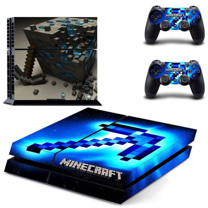 PlayStation 4 And Controllers Skin Cover Minecraft