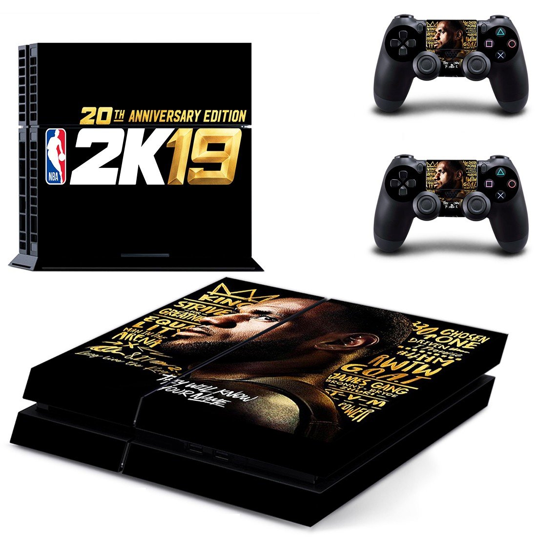 PlayStation 4 And Controllers Skin Cover NBA 2K19 Design 2