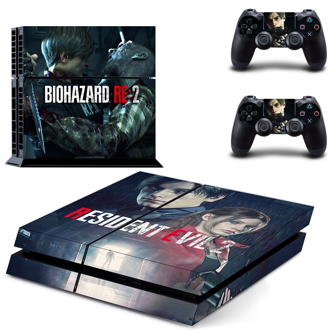 PlayStation 4 And Controllers Skin Cover Resident Evil 2