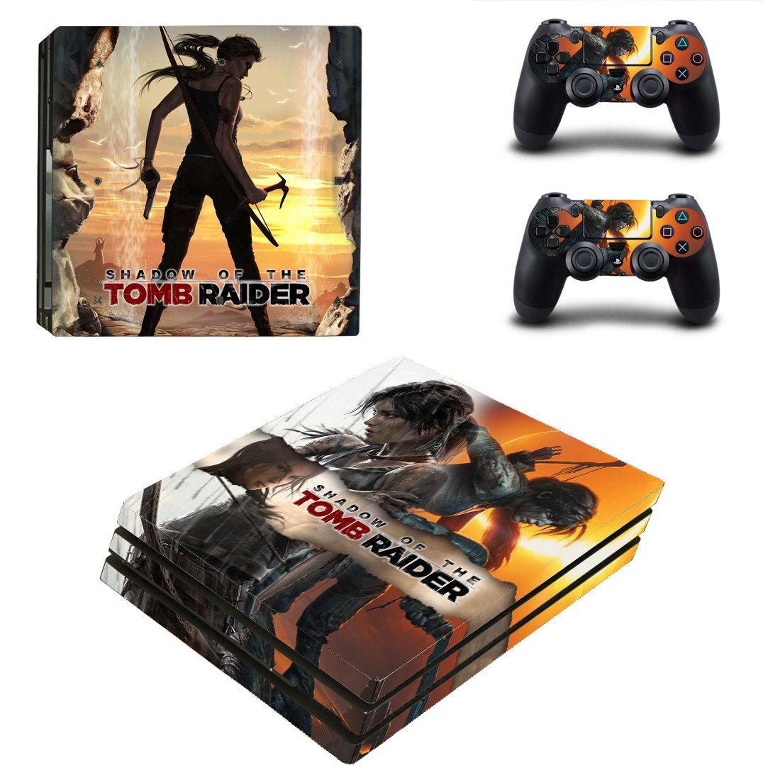 Shadow Of The Tomb Raider Sticker For PS4 Pro And Controllers