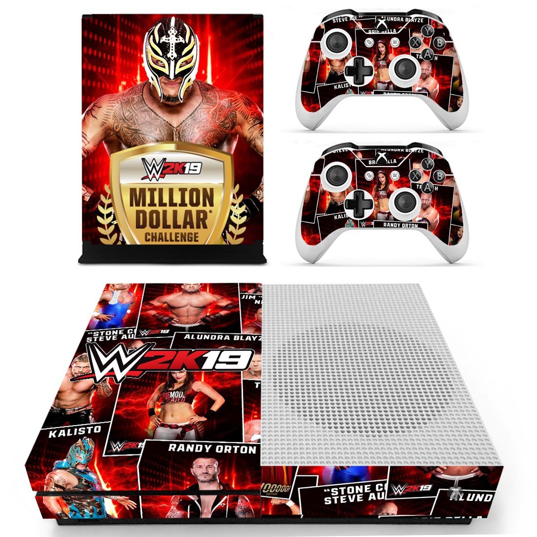 Skin Cover for Xbox One S - WWE 2K19 Design 3