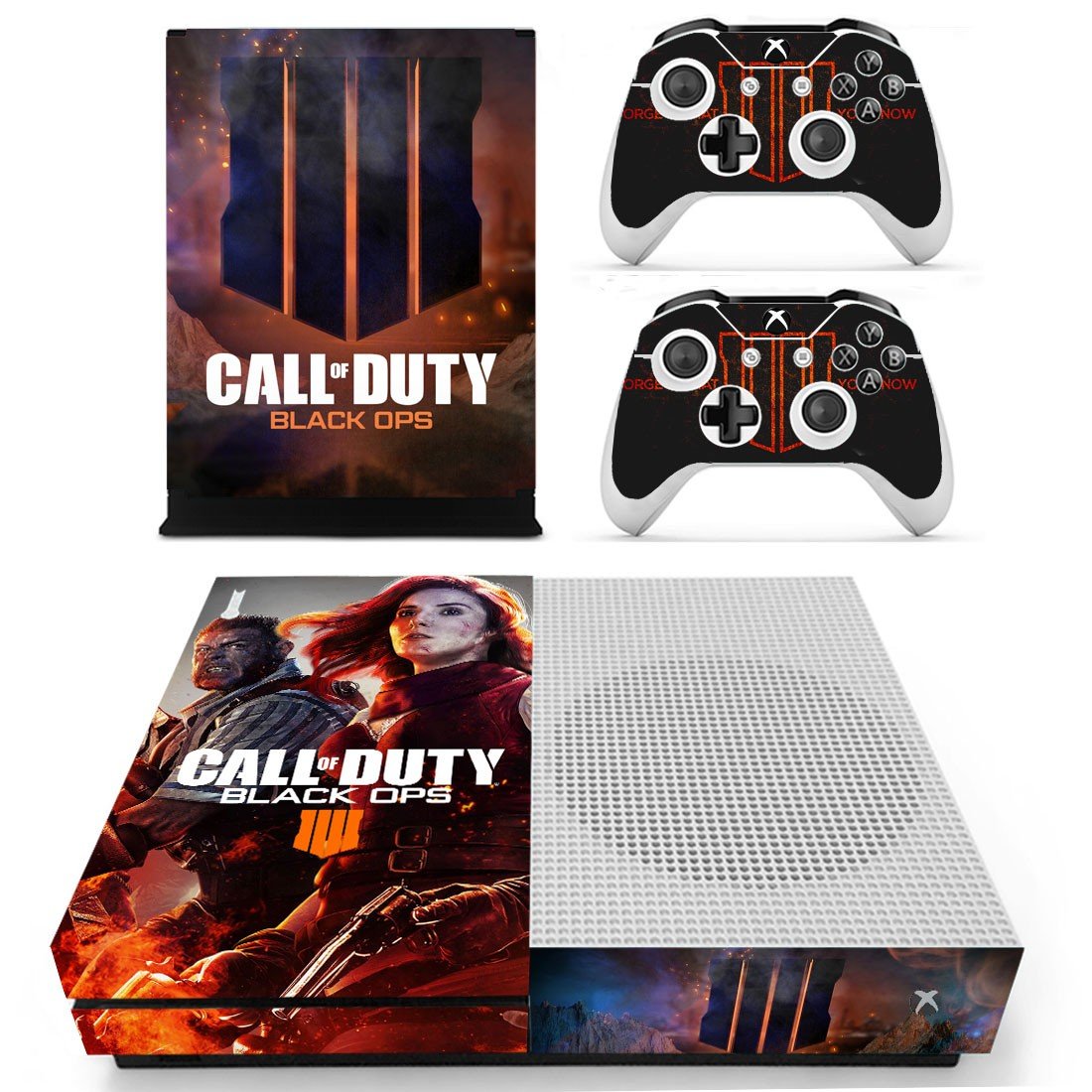 Xbox One S And Controllers Skin Cover Call Of Duty Black Ops 4