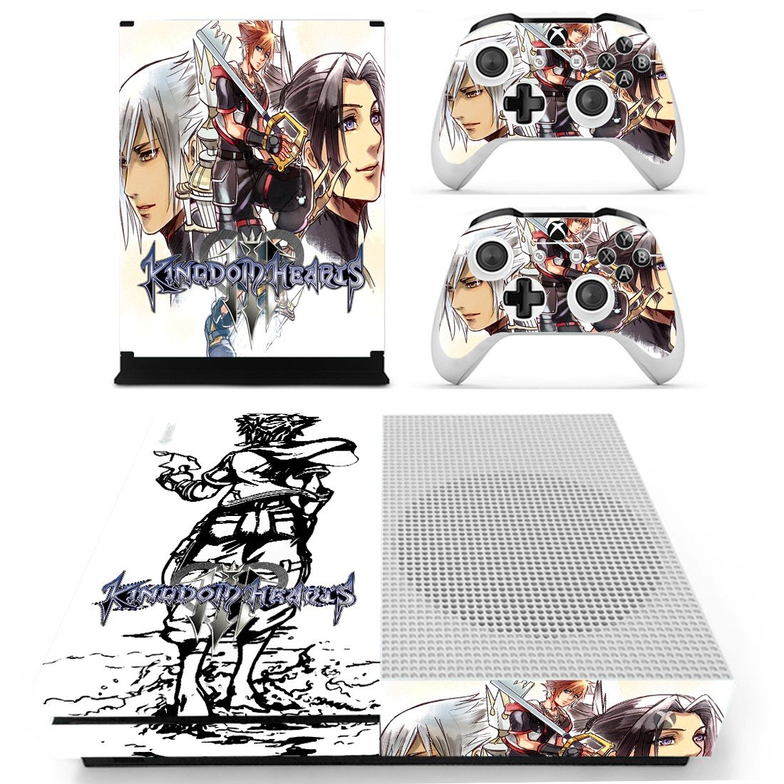 Xbox One S And Controllers Skin Cover Kingdom Hearts 3