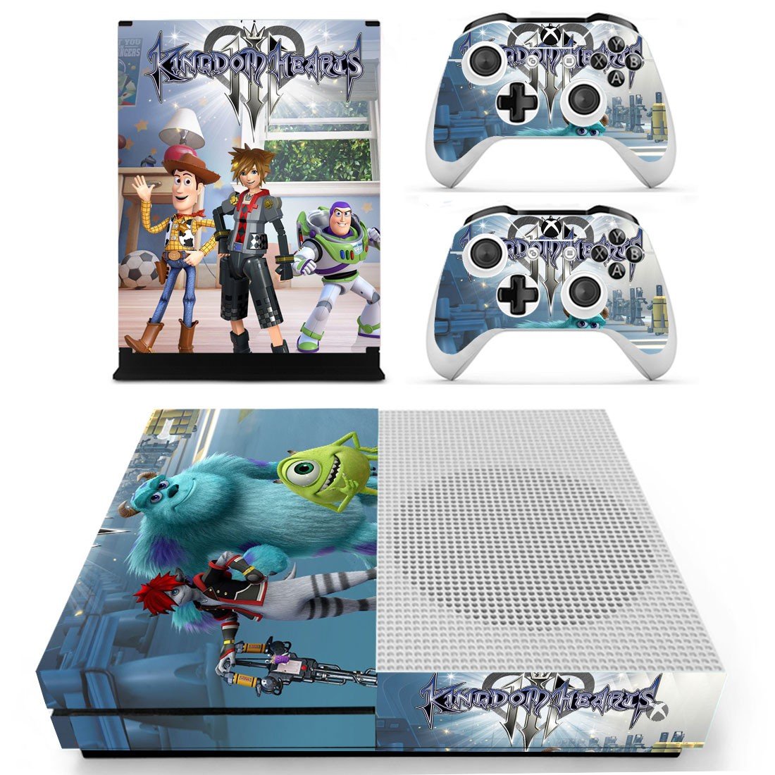 Xbox One S And Controllers Skin Sticker - Kingdom Hearts 3