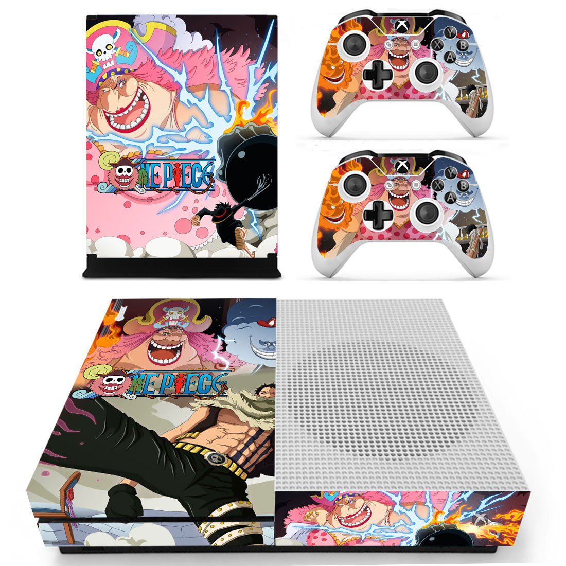 Xbox One S And Controllers Skin Sticker - One Piece
