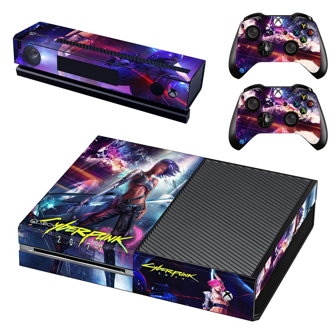 Xbox One And Controllers Skin Cover Cyberpunk 2077 Design 2