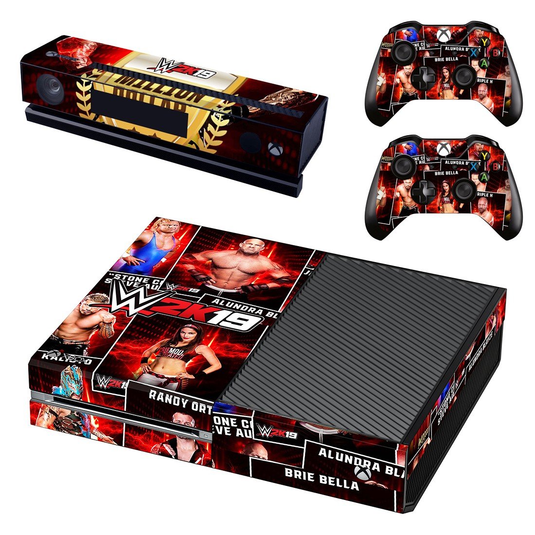 Xbox One And Controllers Skin Cover WWE 2K19