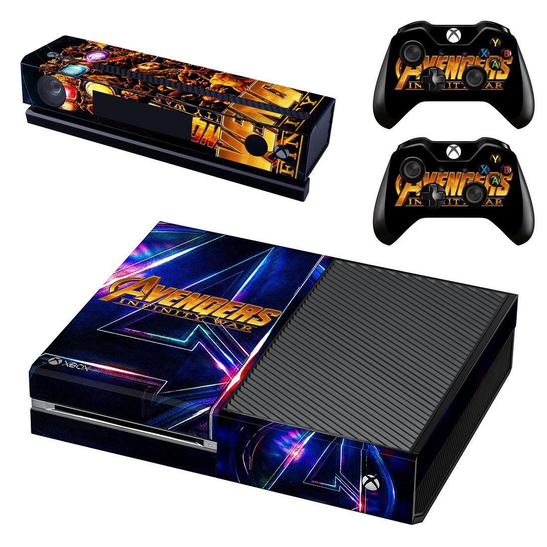Xbox One And Controllers Skin Sticker - Avengers Infinity War