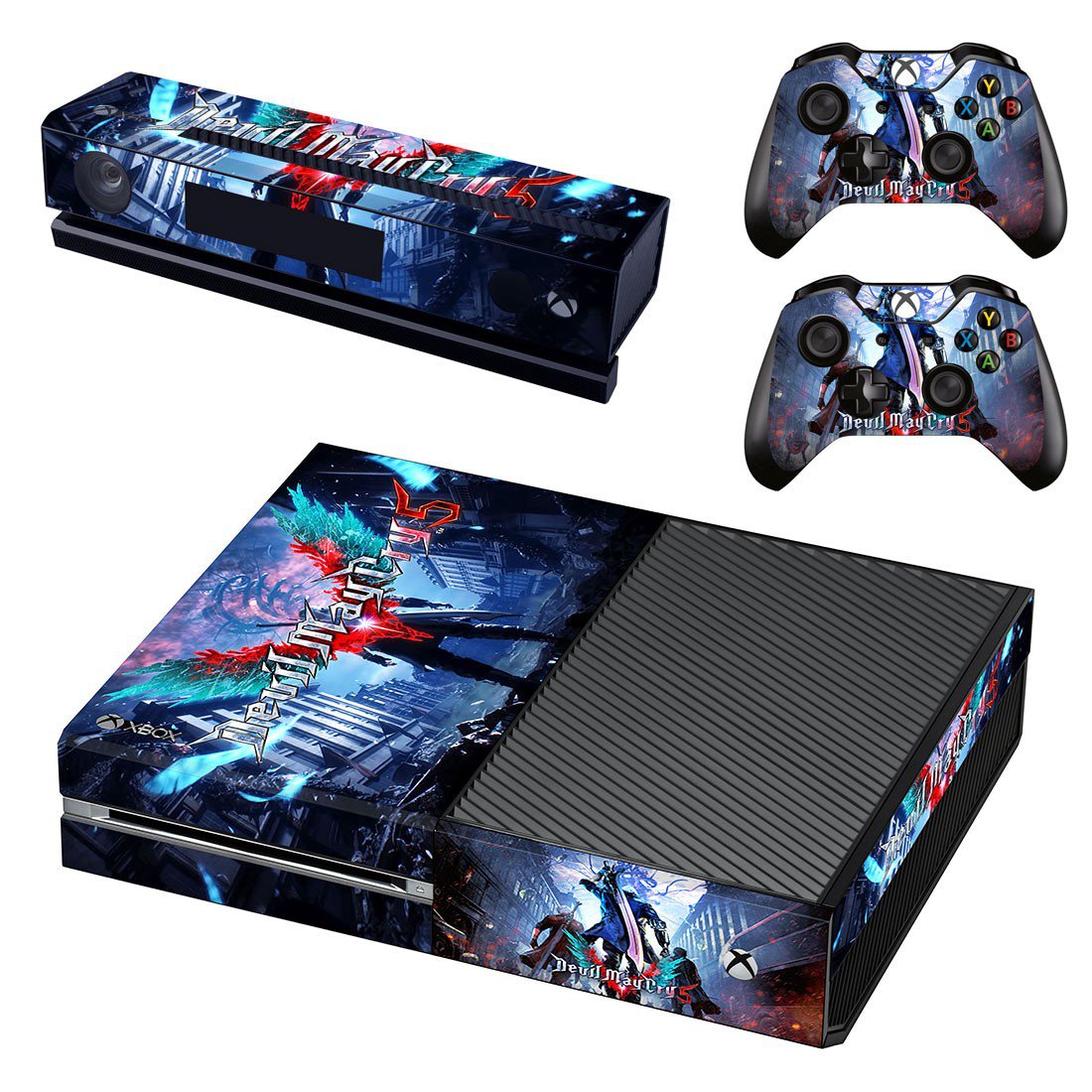 Xbox One And Controllers Skin Sticker - Devil May Cry 5