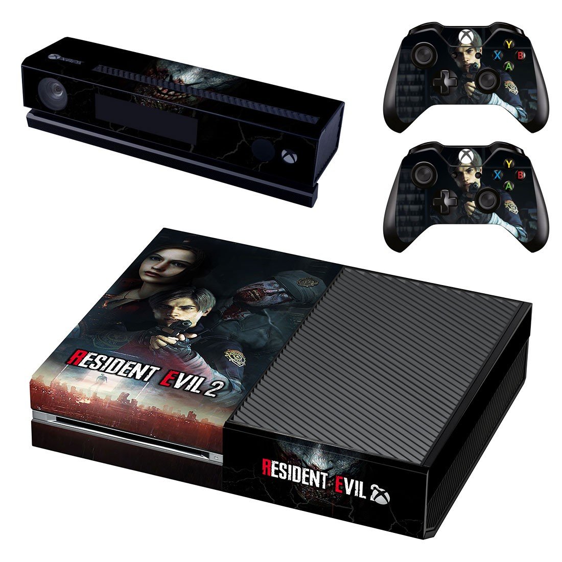 Xbox One And Controllers Skin Sticker - Resident Evil 2