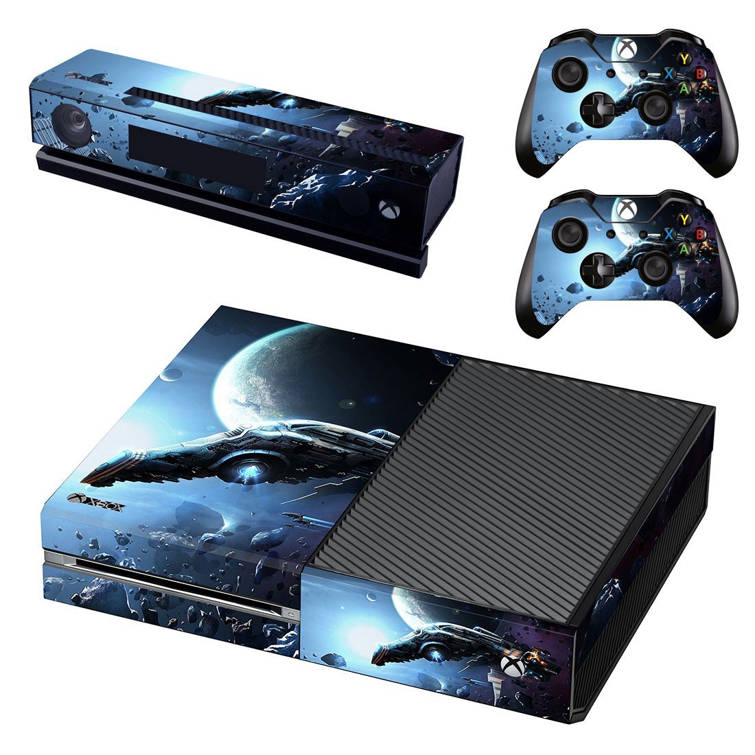 Xbox One And Controllers Skin Sticker - Tech