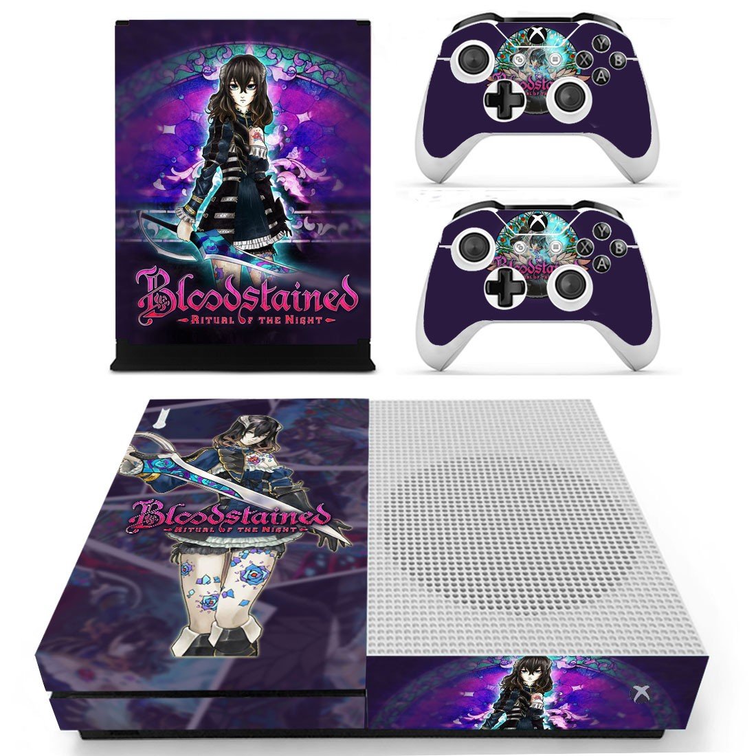 Xbox One S And Controllers Skin Cover Bloodstained Ritual of the Night