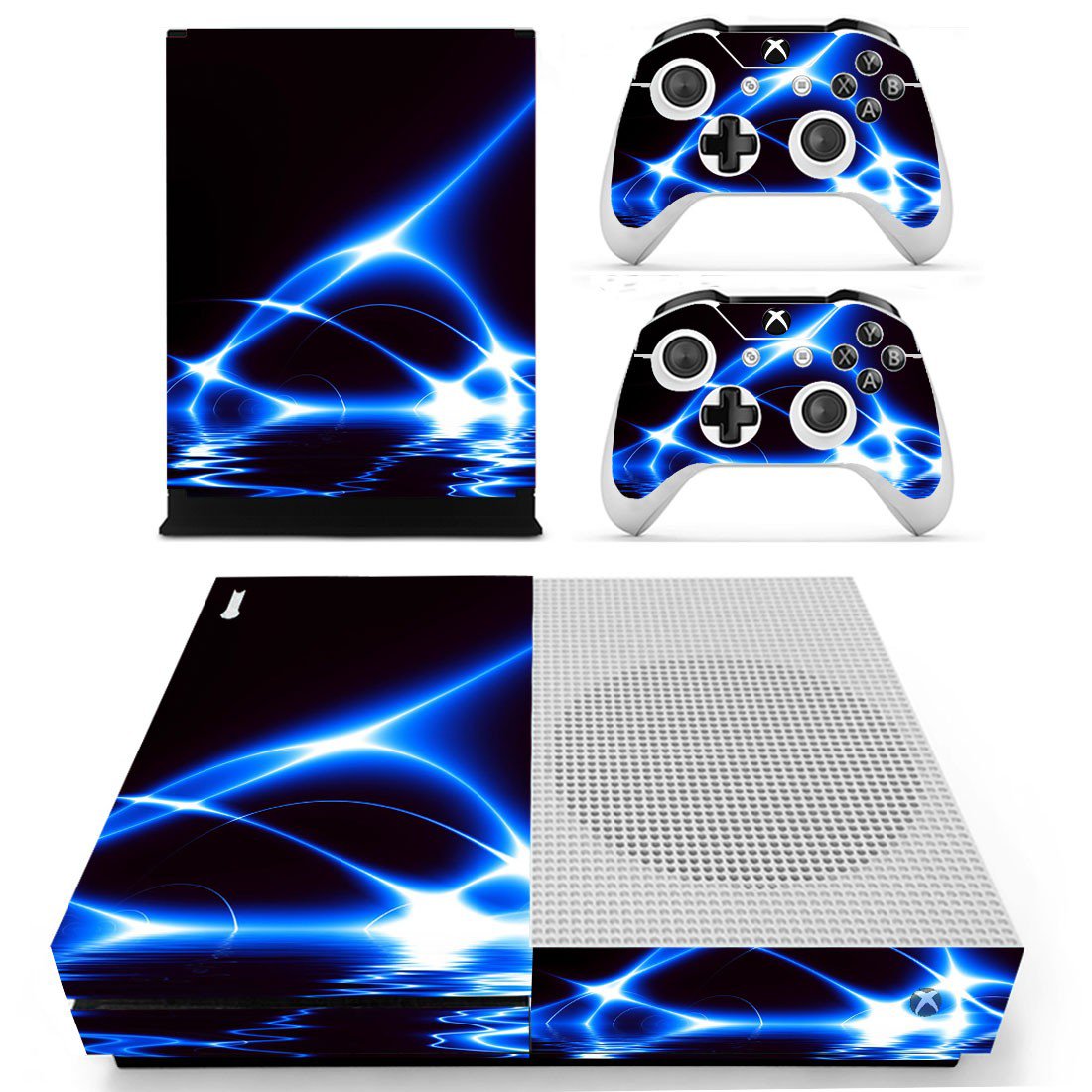 Xbox One S And Controllers Skin Sticker - Abstraction Design 1 ...