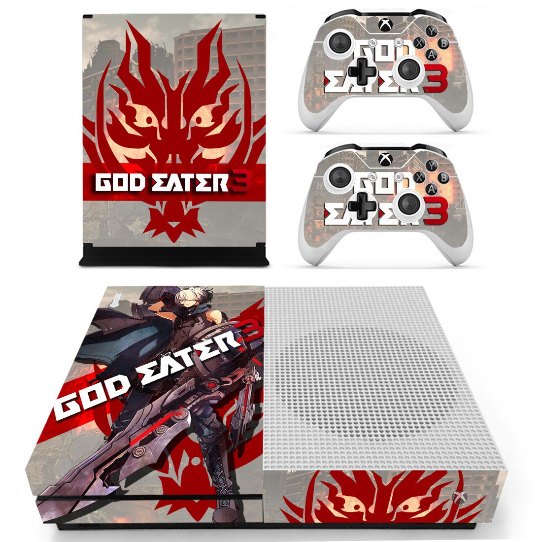 Xbox One S Skin Cover - God Eater 3 Design 3