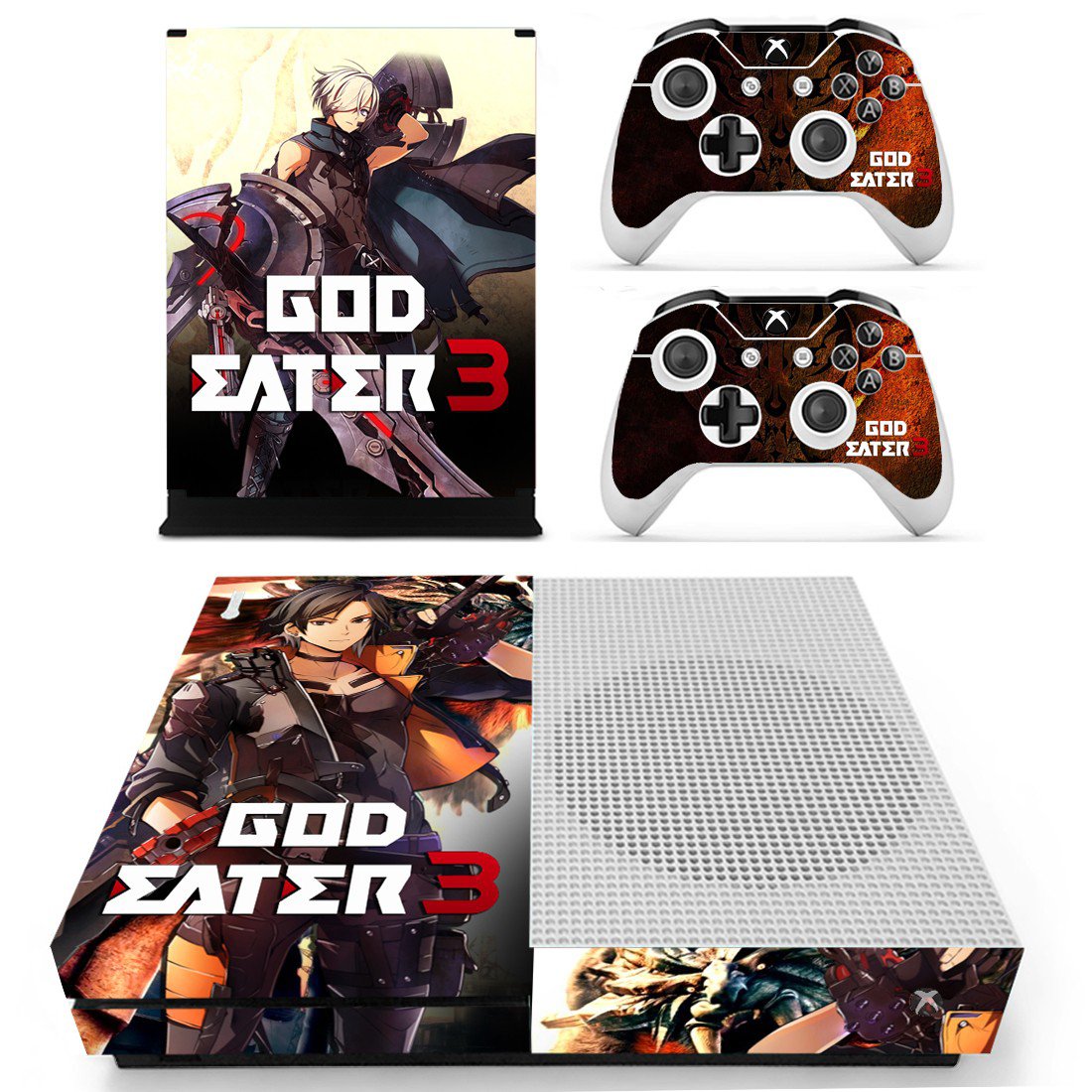 Xbox One S Skin Cover - God Eater 3 Design 4