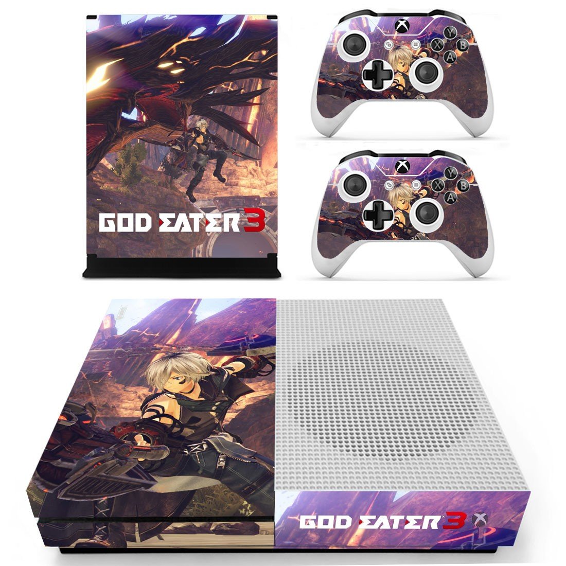 Xbox One S Skin Cover - God Eater 3 Design 5