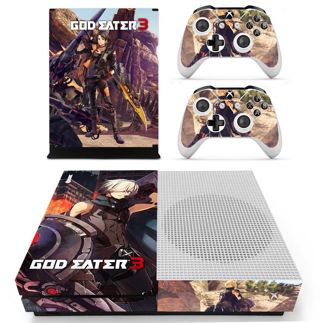Xbox One S Skin Cover - God Eater 3 Design 7