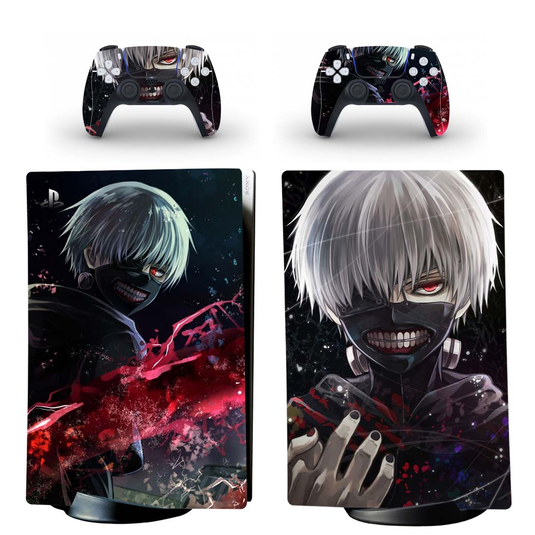 Tokyo Ghoul Skin Sticker Decal For PS5 Digital Edition And Controllers