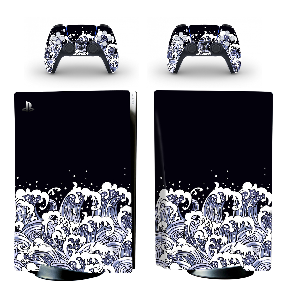 Hokusai Wave Skin Sticker Decal For PlayStation 5