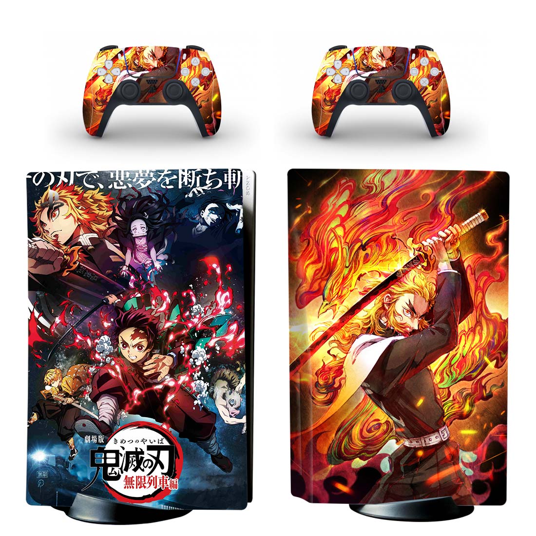 Demon Slayer Kimetsu No Yaiba PS5 Skin Sticker For PlayStation 5 And Controllers