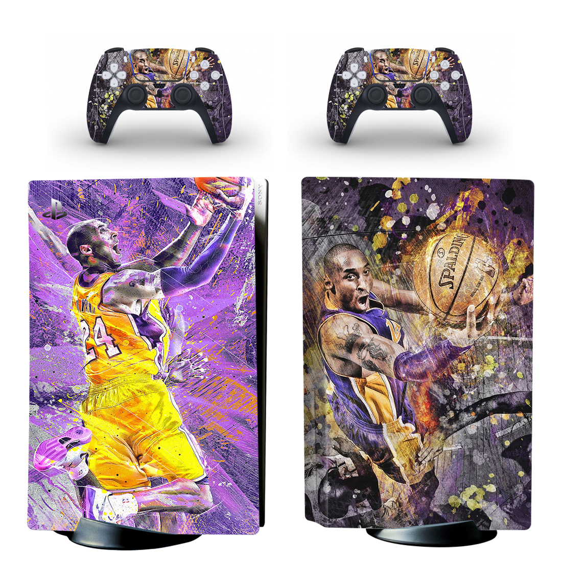 Lakers 24 Kobe Bryant Skin Sticker For PS5 Skin And Controllers Design ...