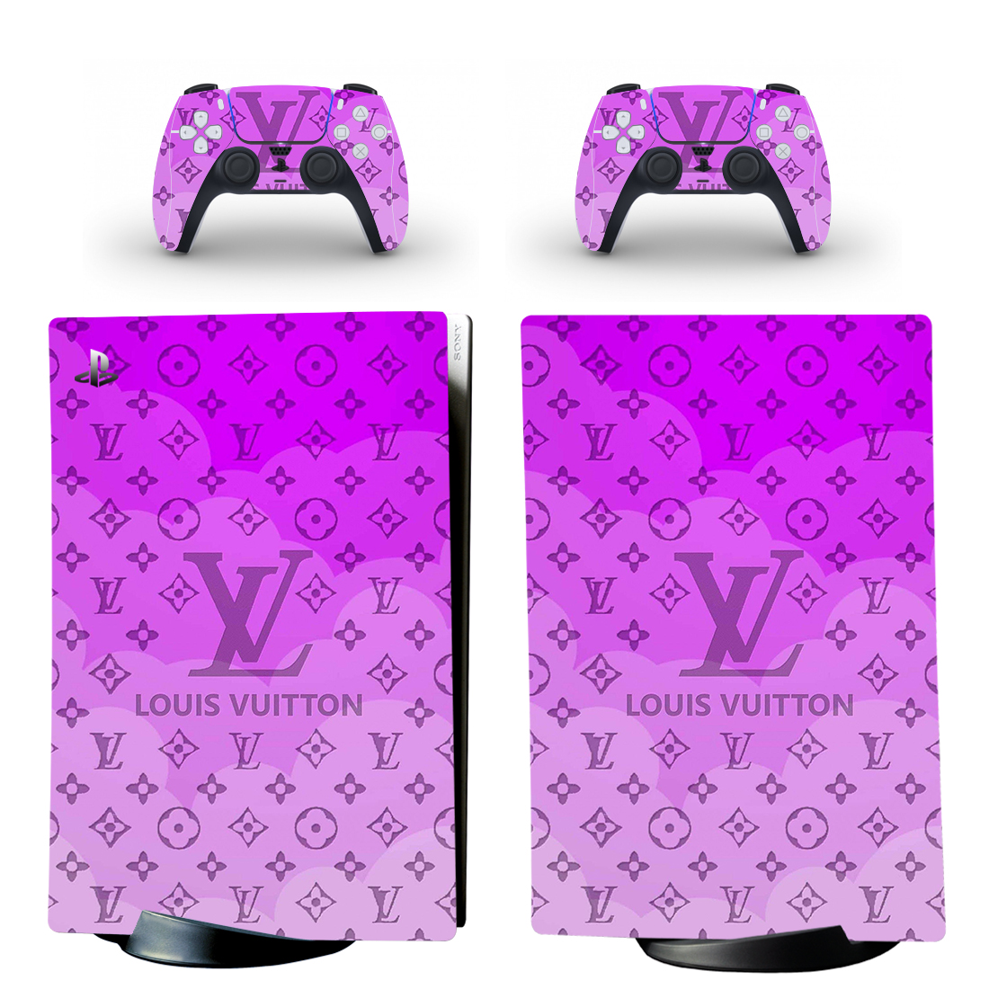 Louis Vuitton Skin Sticker For PS5 Skin And Controllers