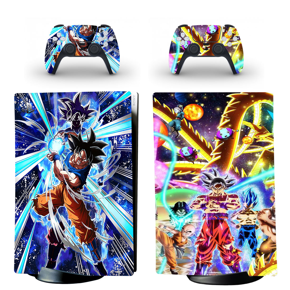 Dragon Ball Z Goku Skin Sticker Decal For PS5 Digital Edition And Controllers