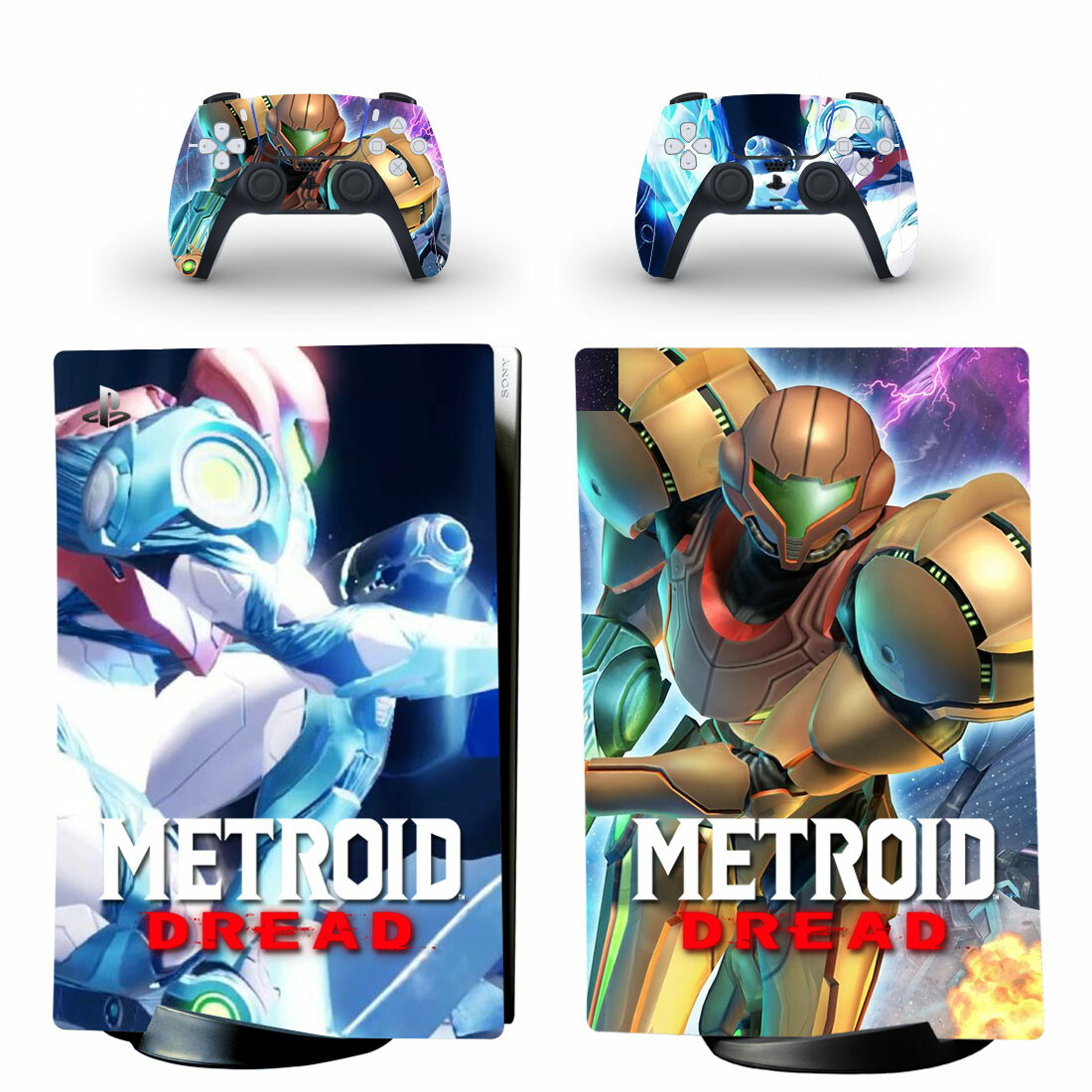 Metroid Dread Skin Sticker Decal For PS5 Digital Edition And Controllers