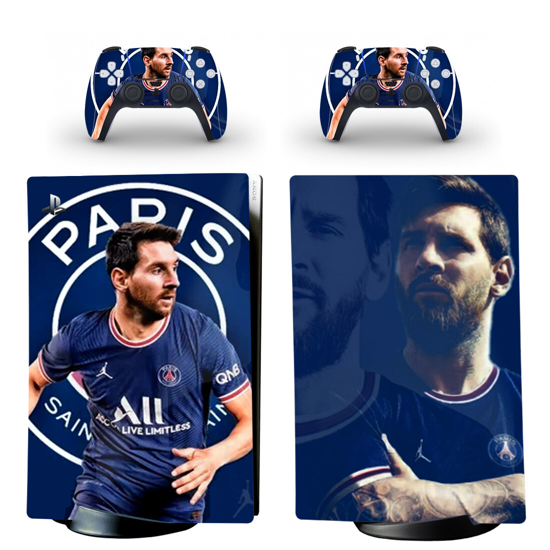 Lionel Messi PSG Sticker Decal For PS5 Digital Edition And Controllers