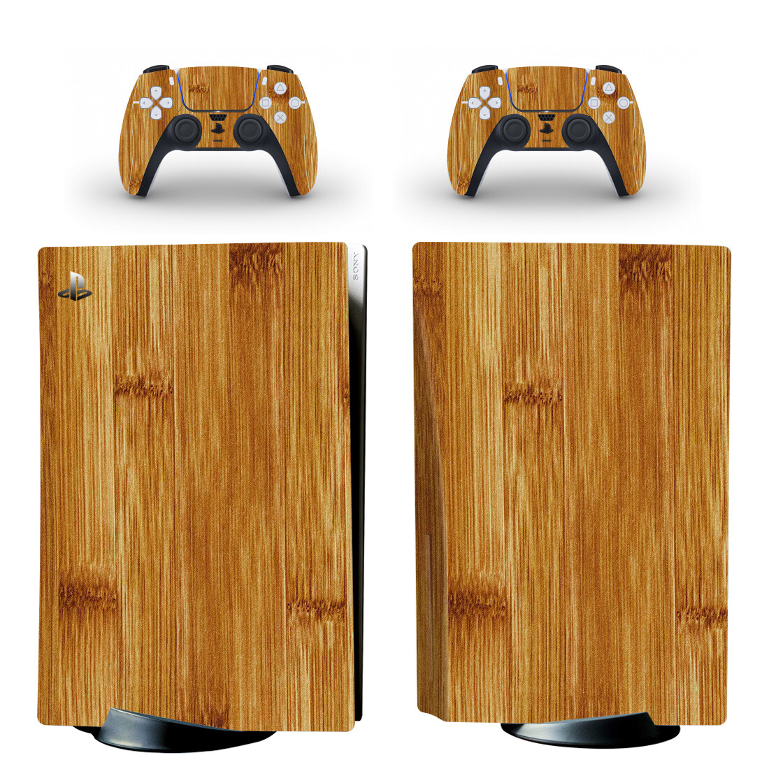 Solid Wood Skin Sticker Decal For PlayStation 5