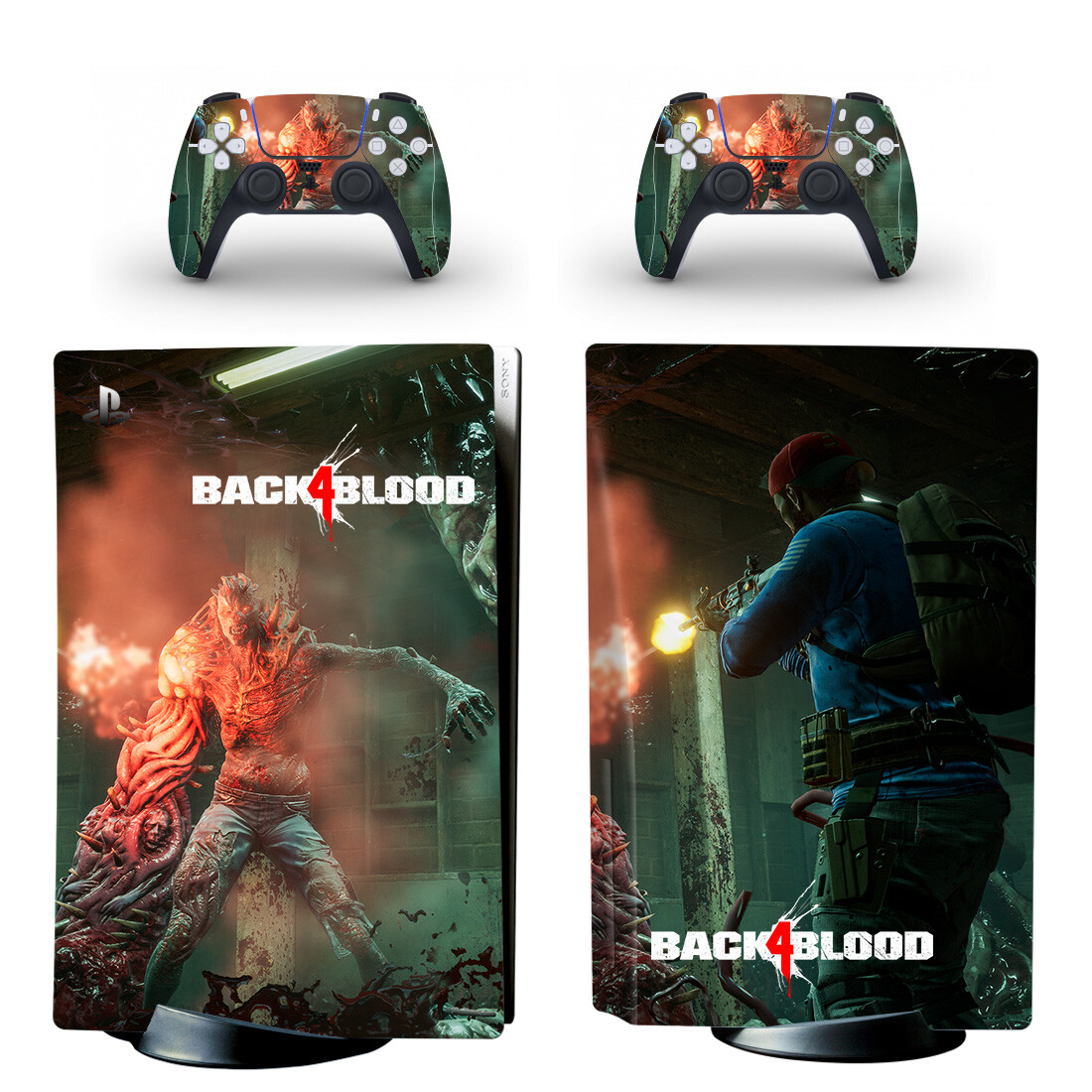 Black 4 Blood PS5 Skin Sticker For PlayStation 5 And Controllers