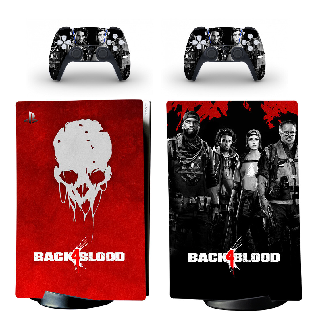 Back 4 Blood Skin Sticker Decal For PS5 Digital Edition