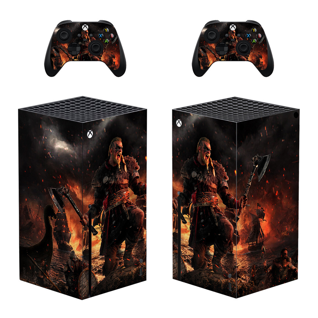 Assassin's Creed Valhalla Skin Sticker For Xbox Series X And Controllers Design 1