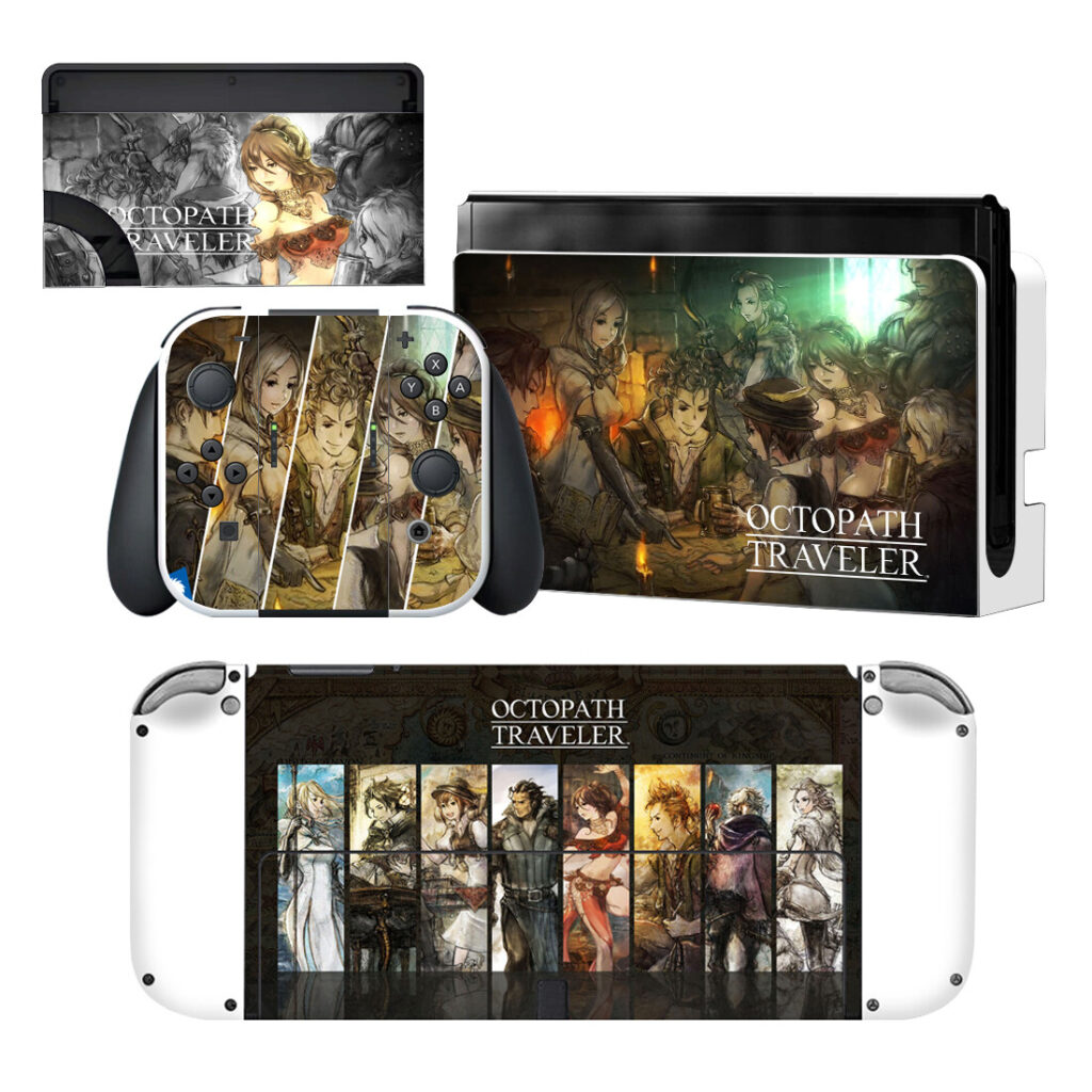 Octopath Traveler Characters Skin Sticker Decal For Nintendo Switch ...