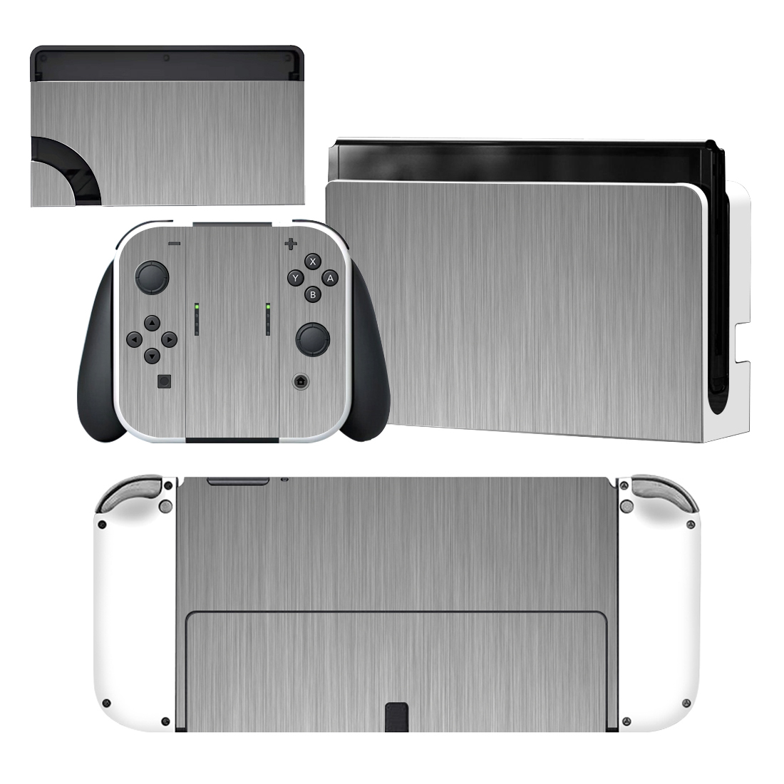 Gray Wood Nintendo Switch OLED Skin Sticker Decal