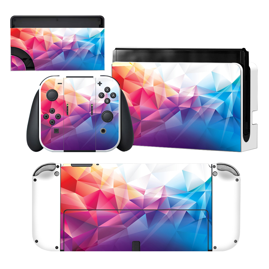 Abstract Polygonal Pattern Nintendo Switch OLED Skin Sticker Decal