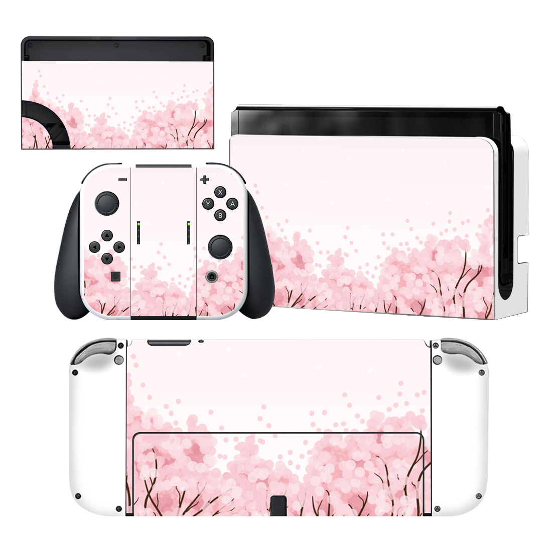 White And Pink Nintendo Switch OLED Skin Sticker Decal