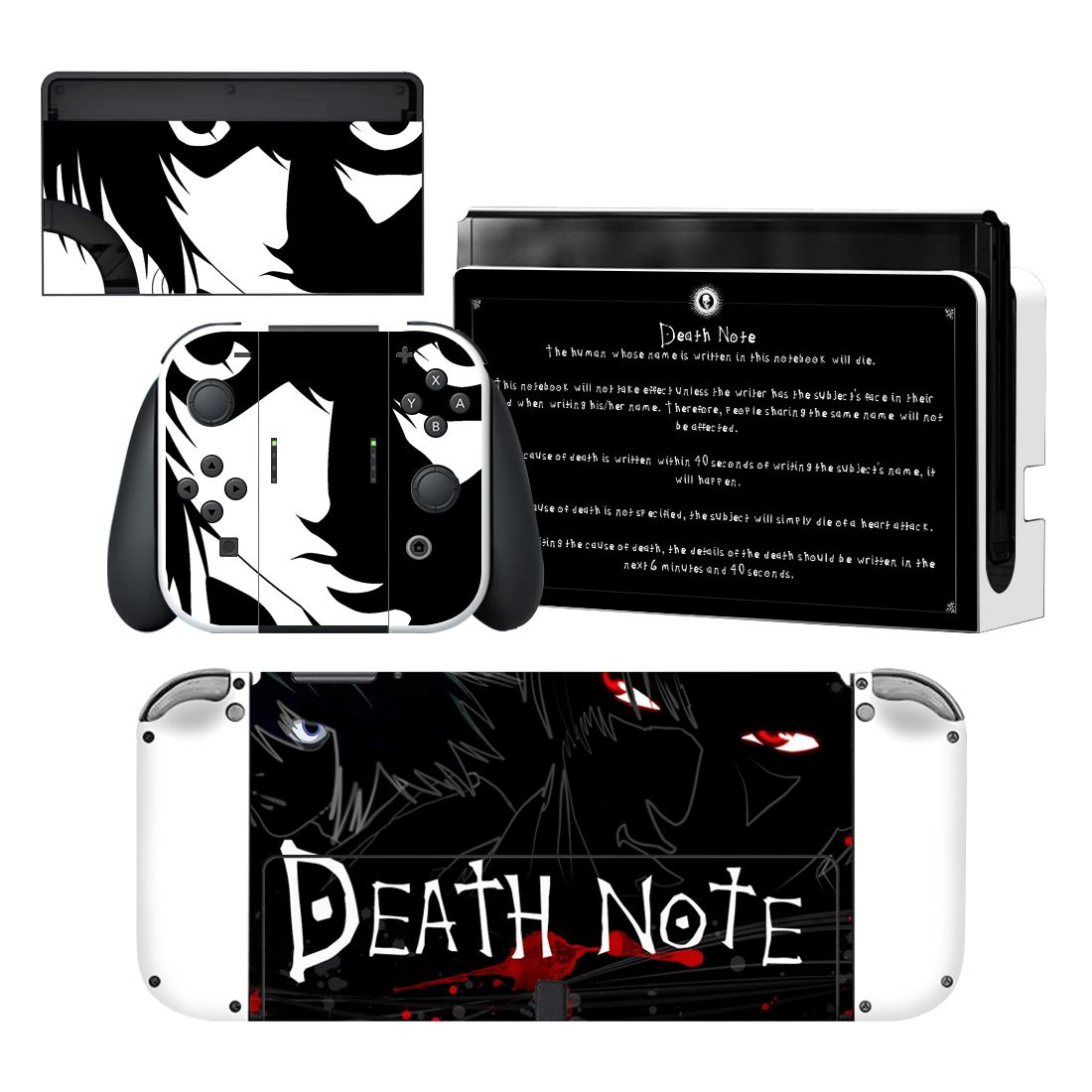 Death Note Skin Sticker For Nintendo Switch OLED